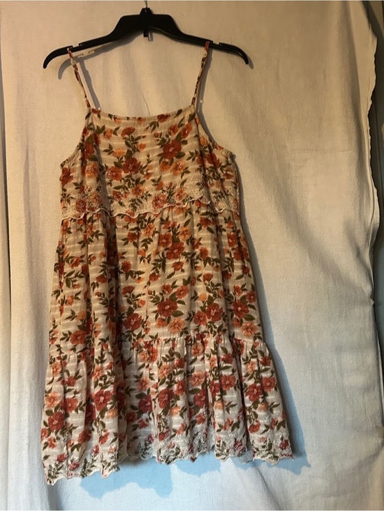 American Eagle Outfitters Dresses & Skirts - American Eagle Outfitters Cream Dress with Rust Floral Print
